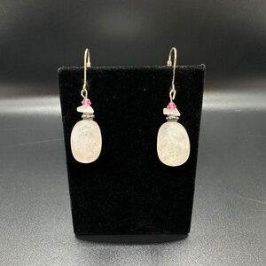 Pink Beaded Earrings
